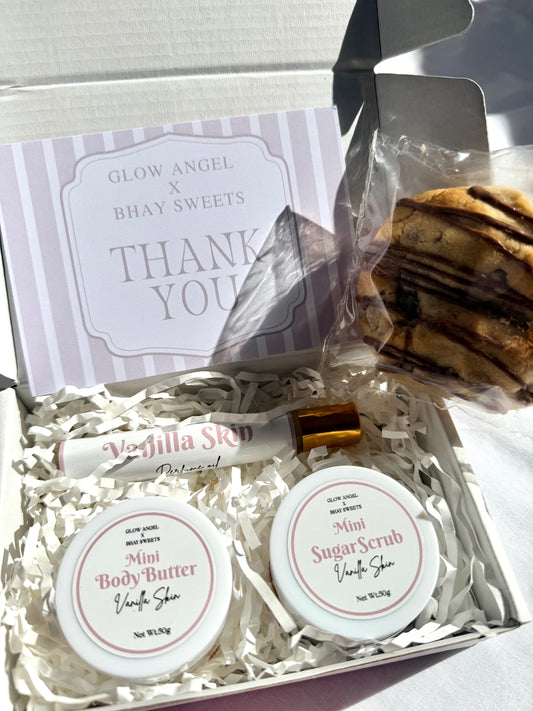 Vanilla skin Mini Mother’s Day box Glow Angel x Bhay sweets
