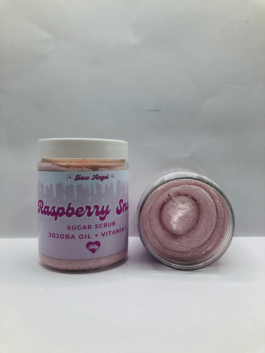 Raspberry snow (Whipped sugar scrub)